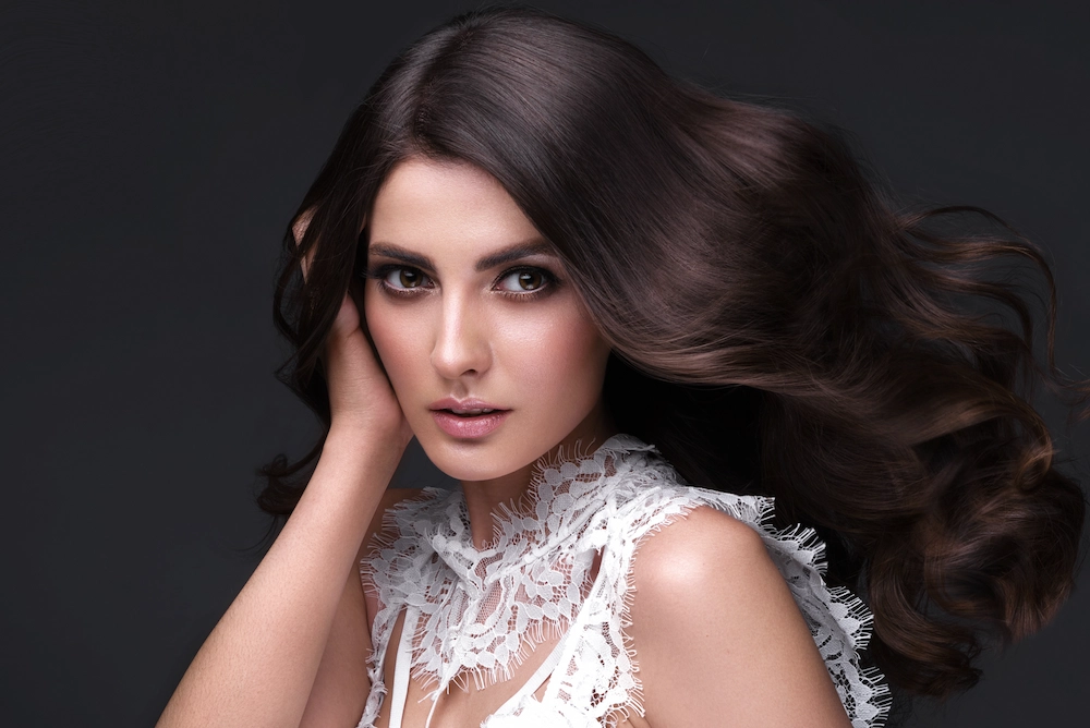 Brunette with Bridal Hair and Makeup